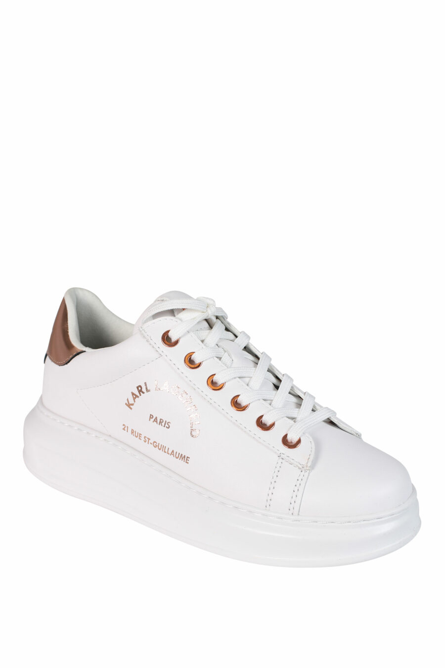 Zapatillas blancas con detalles rosa y logo "rue st guillaume" - 5059529231773 2
