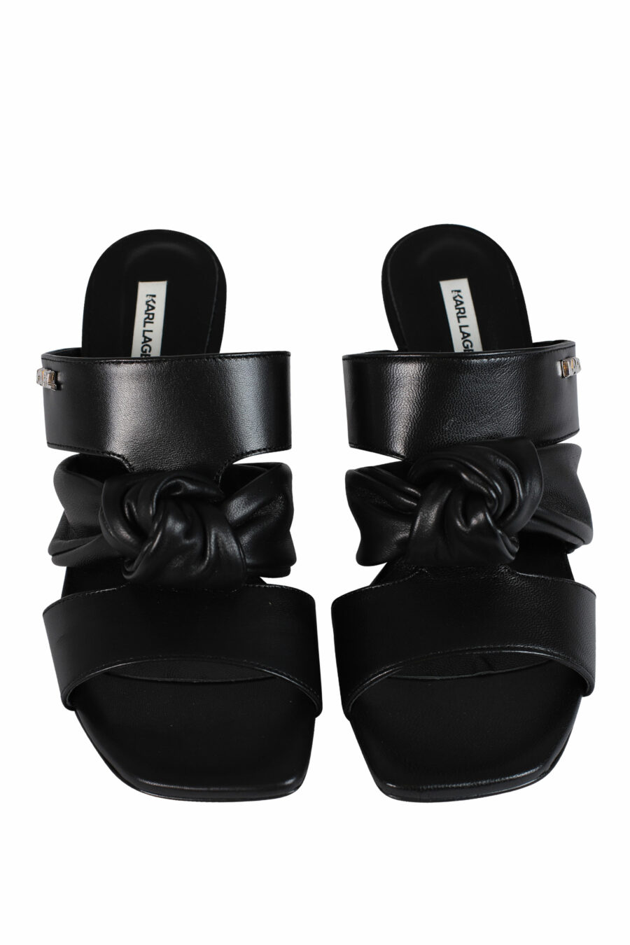 Black high-heeled sandals with knot - 5059529232275 5