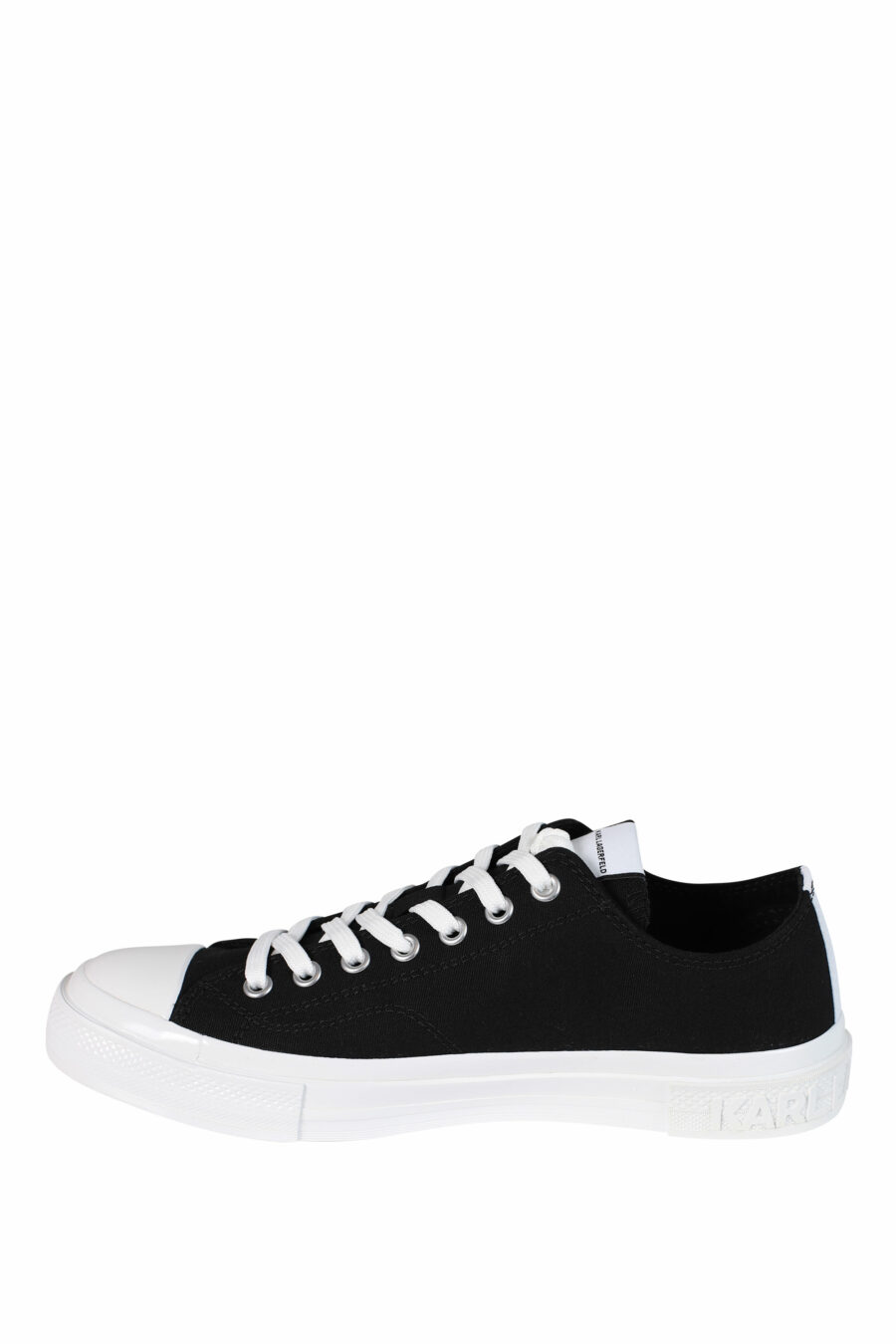 Black trainers with "karl" logo and white sole - 5059529249655 3