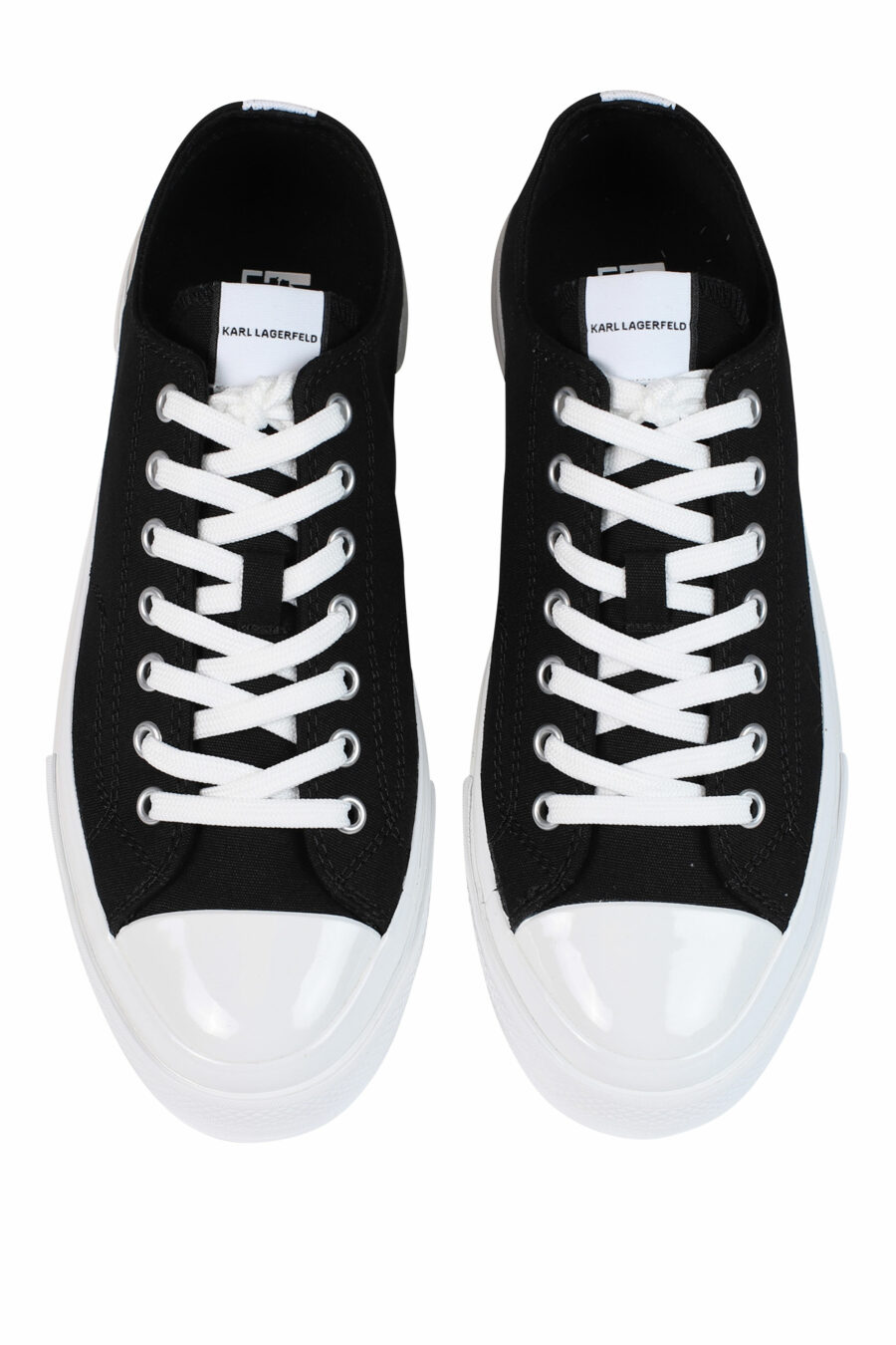 Black trainers with "karl" logo and white sole - 5059529249655 5