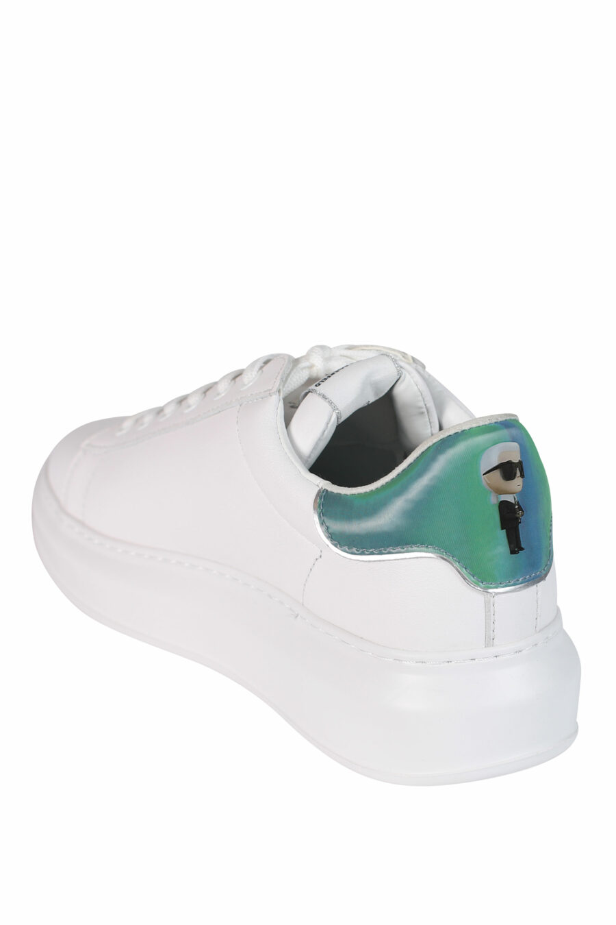 Zapatillas blancas "kapri" con detalles holográfico y minilogo en metal - 5059529251542 4
