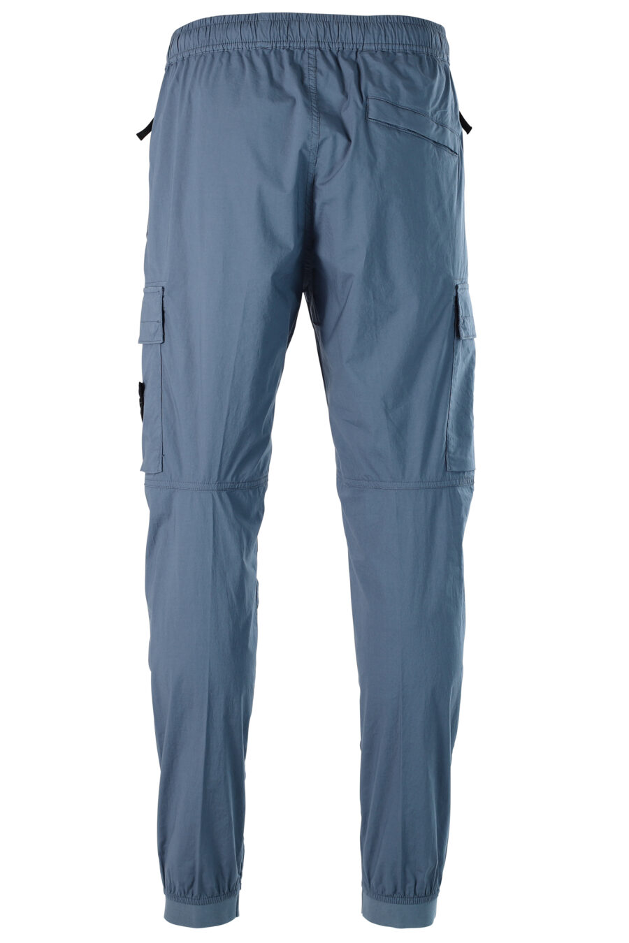 Pantalón azul estilo cargo con resorte y parche - 8052572543081 3