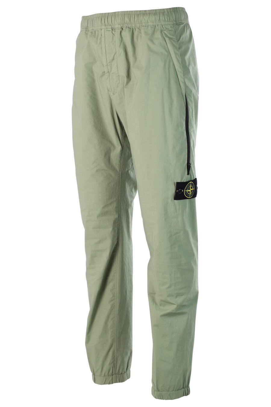 Military green cargo style trousers with patch - 8052572549175 2