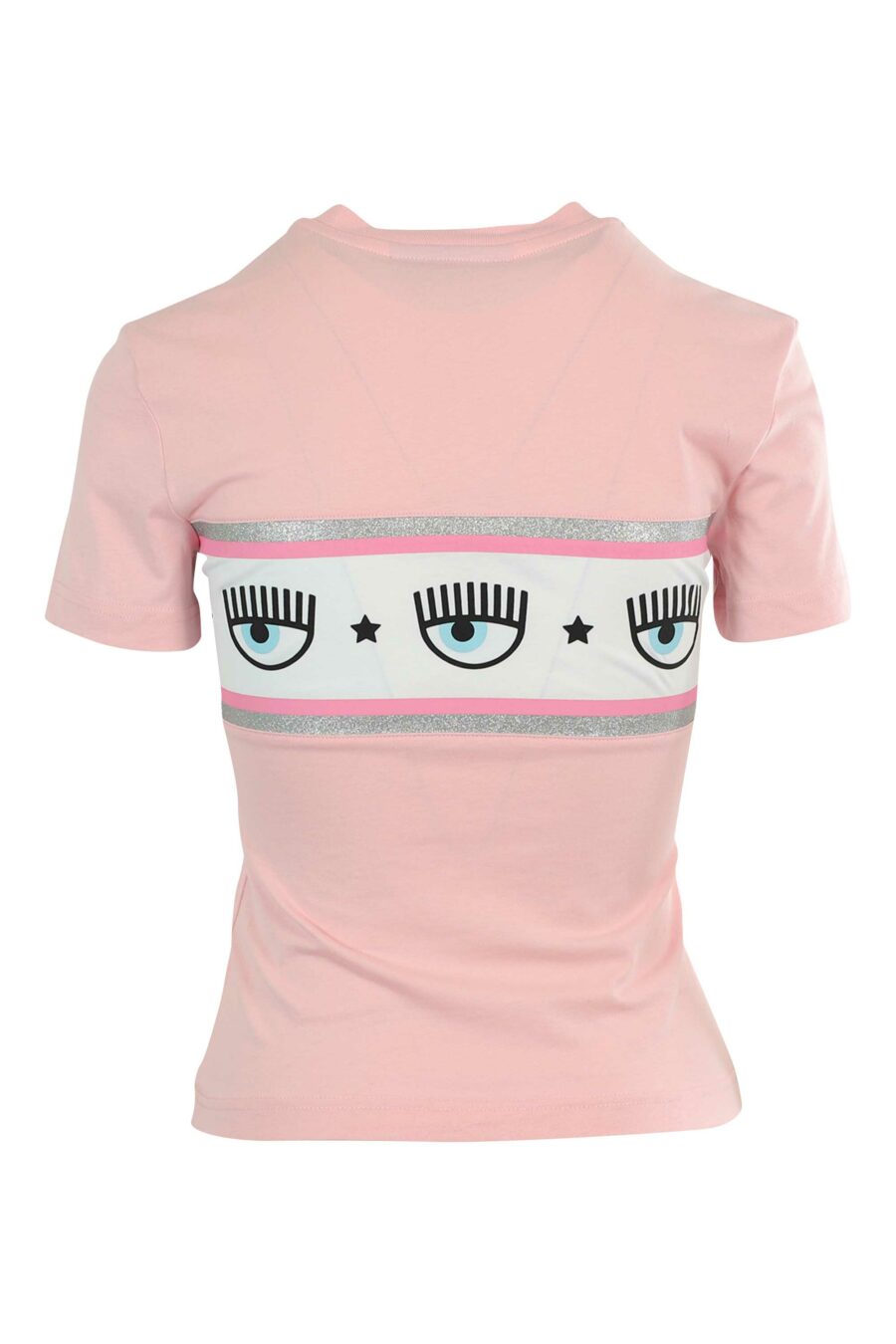 T-shirt cor-de-rosa com o logótipo do olho numa fita - 8052672419958 2