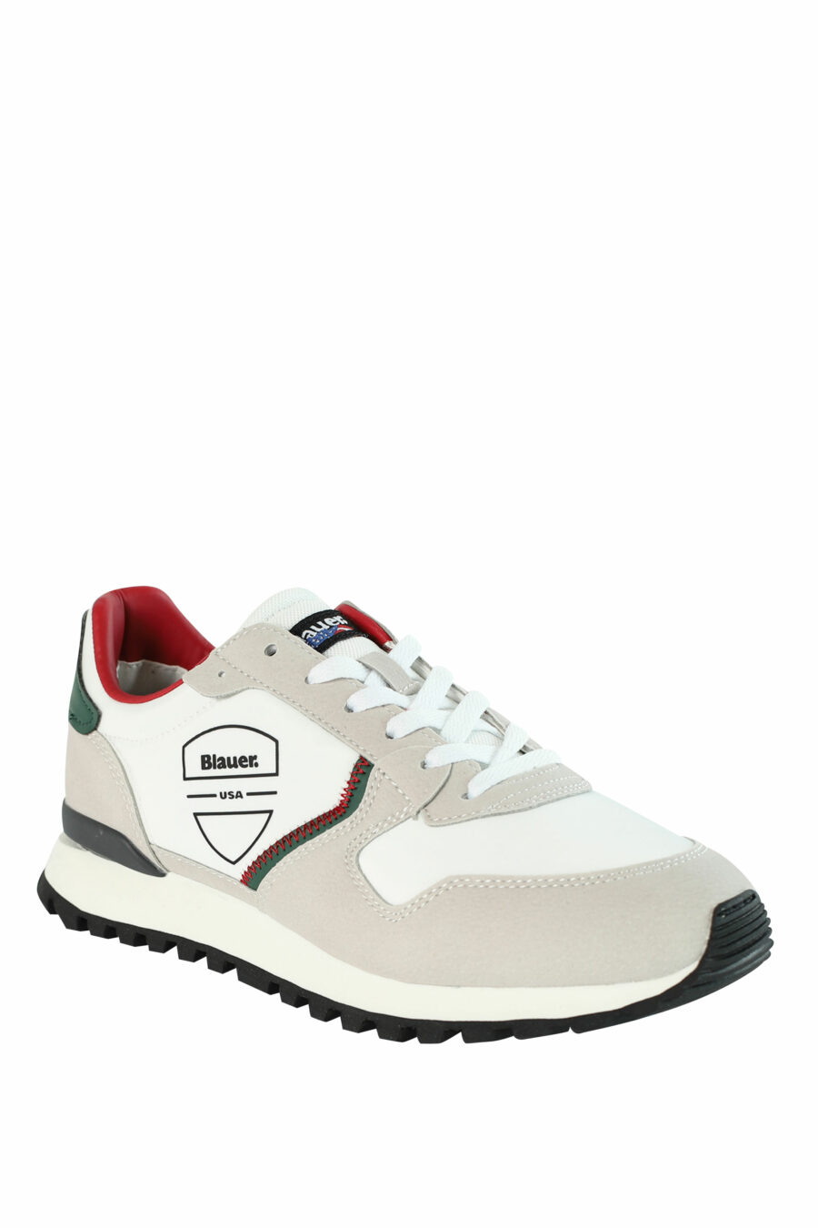 Trainers "DIXON" white mix with red and green details - 8058156493902 2