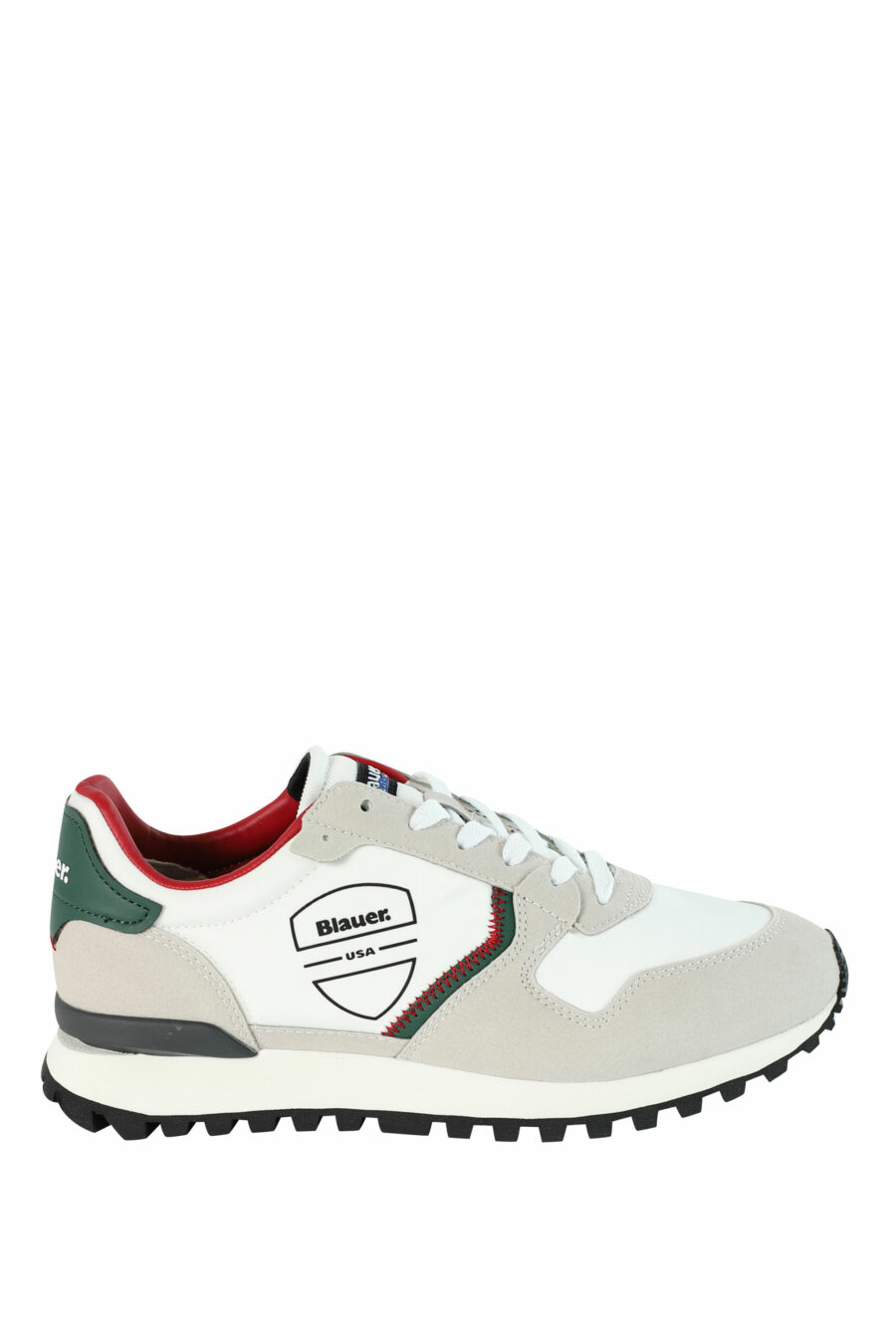Trainers "DIXON" white mix with red and green details - 8058156493902