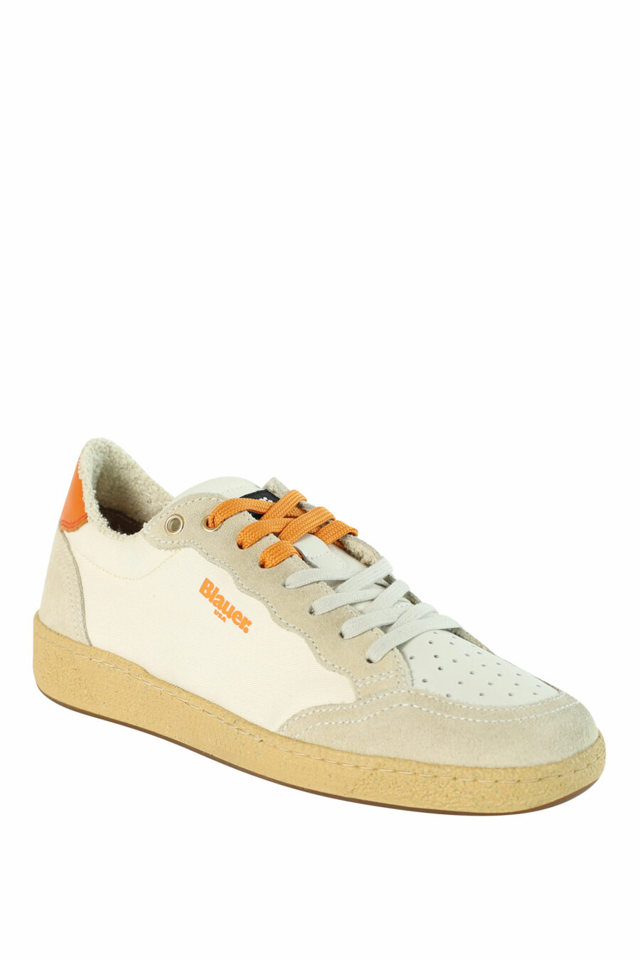 Zapatillas "MURRAY" blancas con detalles naranjas - 8058156497214 2