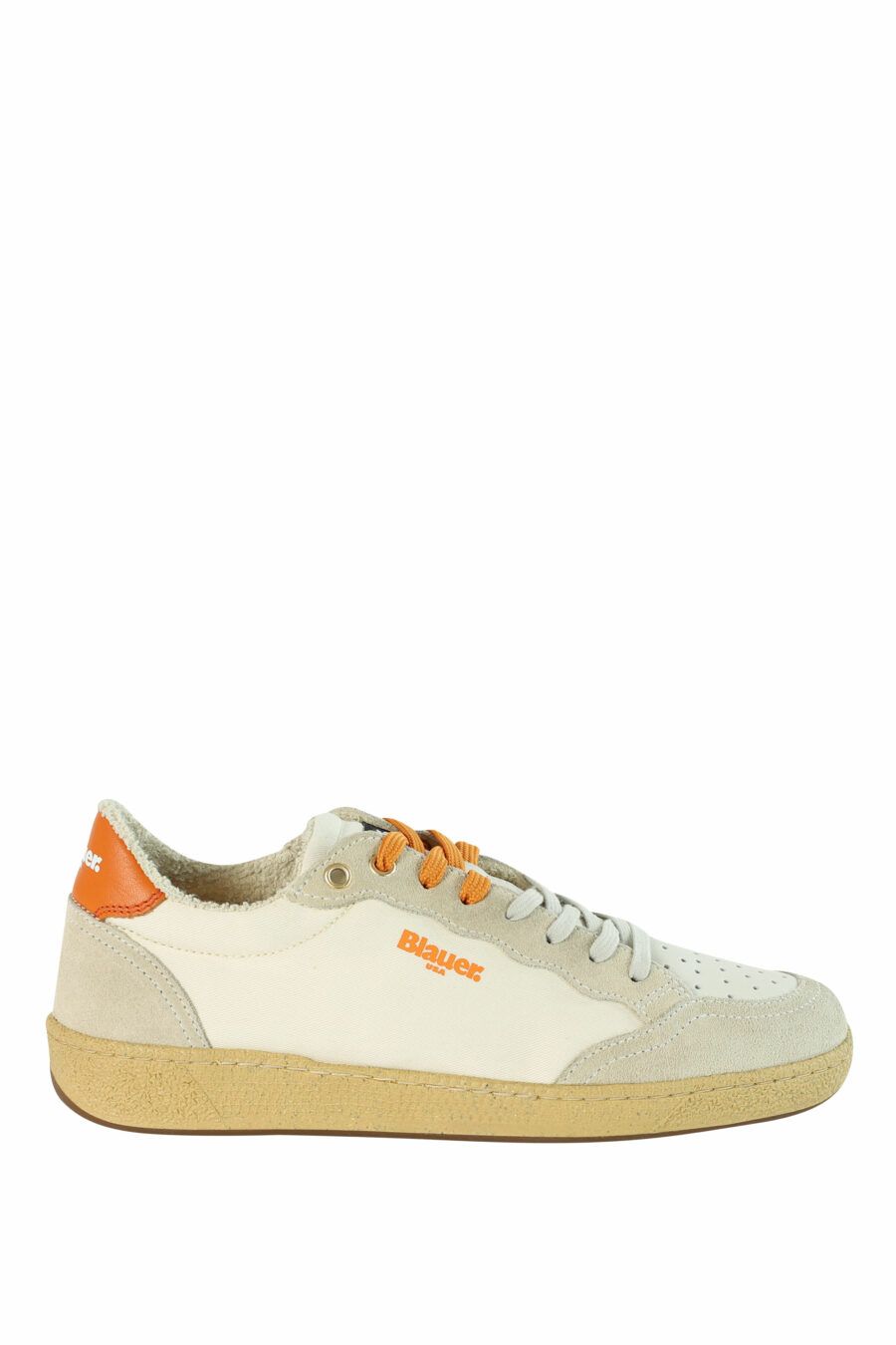Zapatillas "MURRAY" blancas con detalles naranjas - 8058156497214