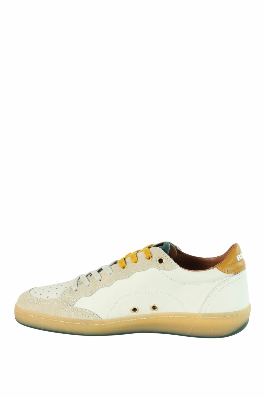 White "MURRAY" trainers with green and yellow details - 8058156497566 3