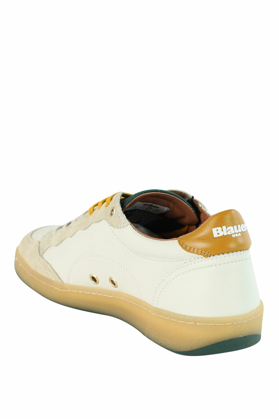 White "MURRAY" trainers with green and yellow details - 8058156497566 4