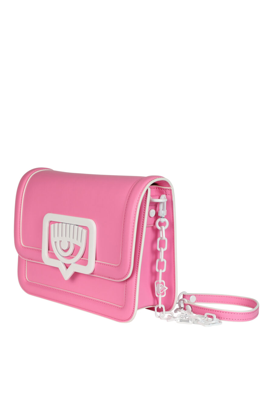 Pink shoulder bag with metal eye logo - 8052672351548 2
