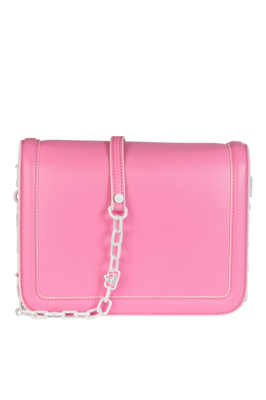 Pink shoulder bag with metal eye logo - 8052672351548 3