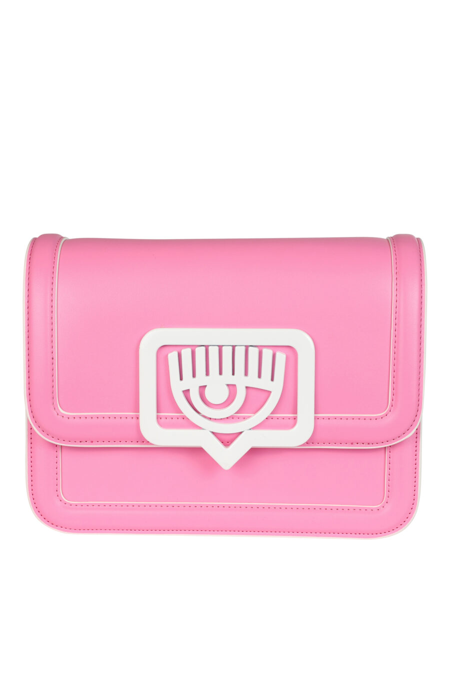Pink shoulder bag with metal eye logo - 8052672351548