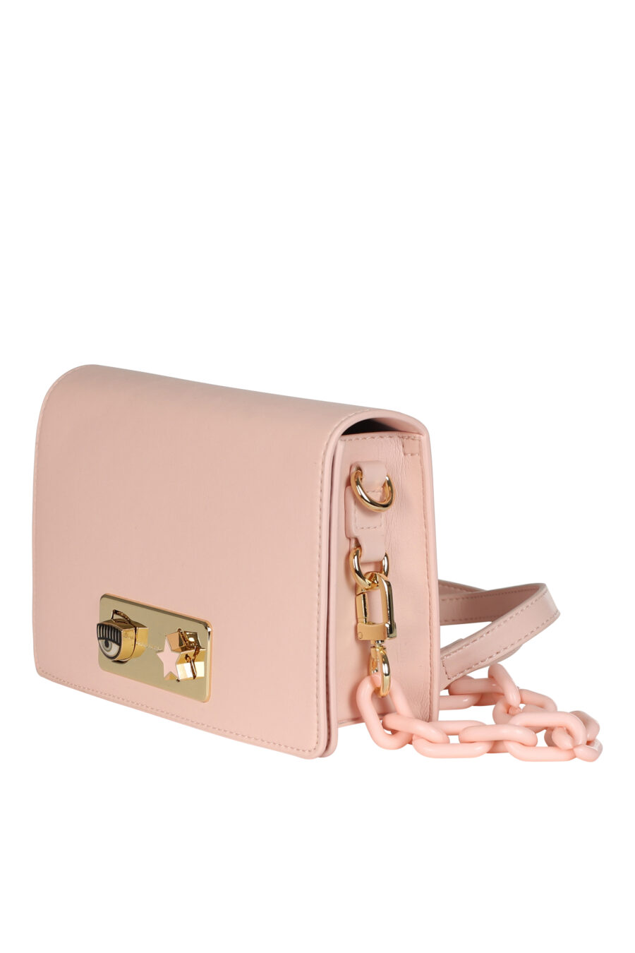 Pastel pink shoulder bag with eye lock and metal star - 8052672427700 2