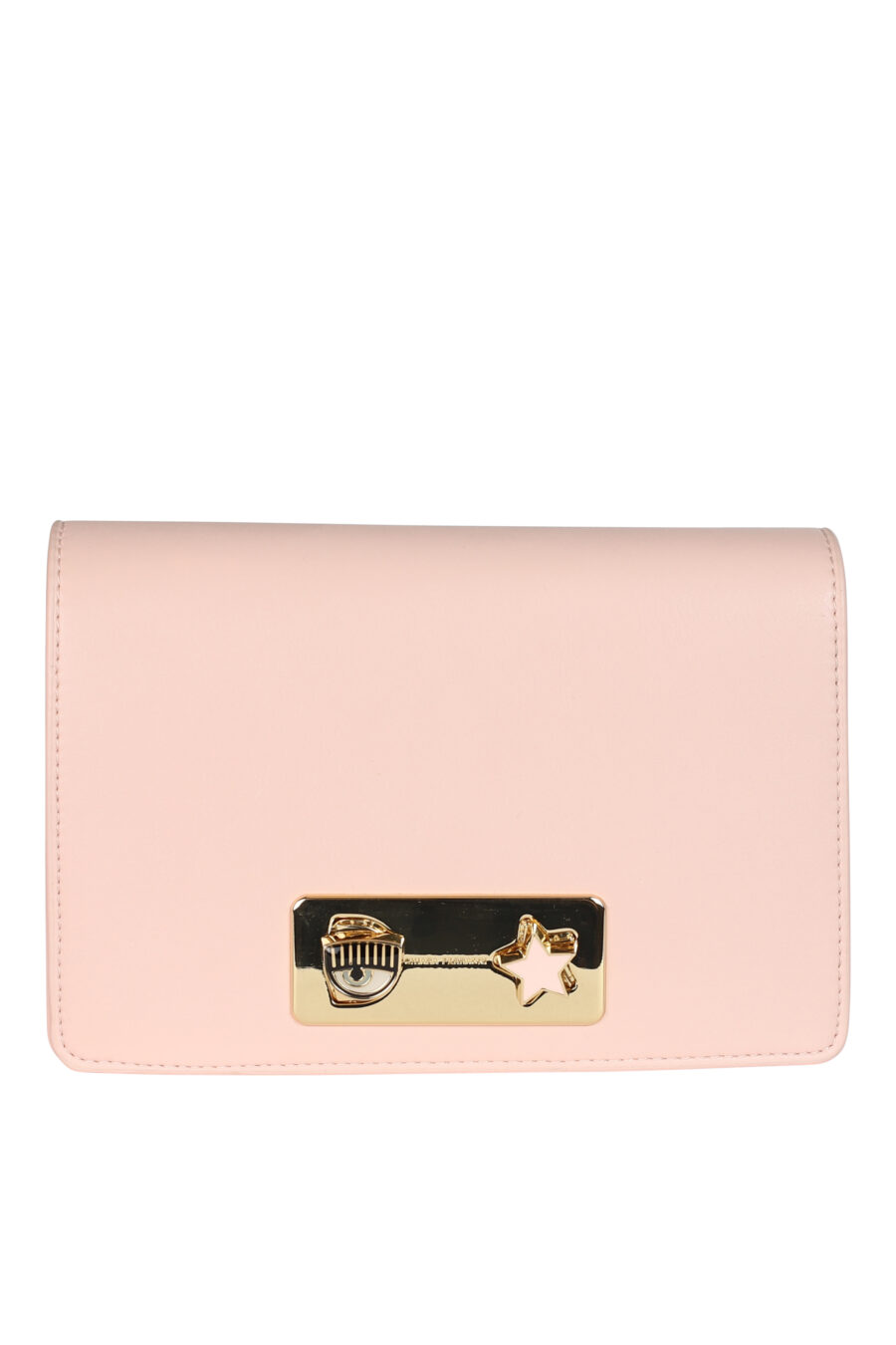 Pastel pink shoulder bag with metal star and eye lock - 8052672427700