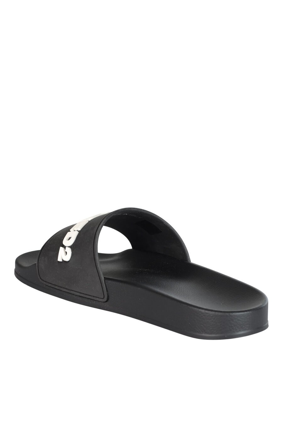 Black flip flops with white rubber maxilogo - 8055777073773 4