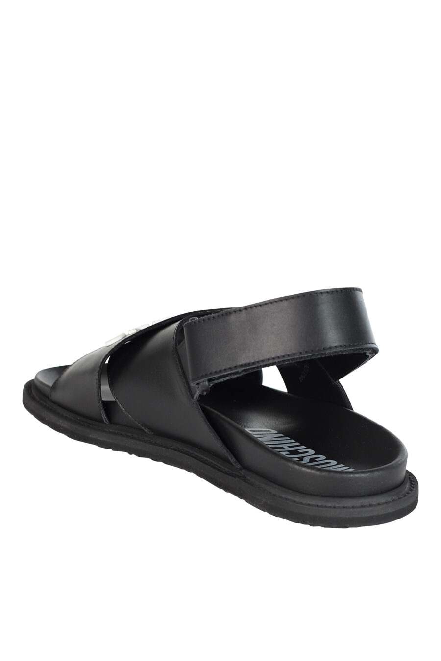 Sandales noires croisées avec maxilogo blanc - 8059022514769 4