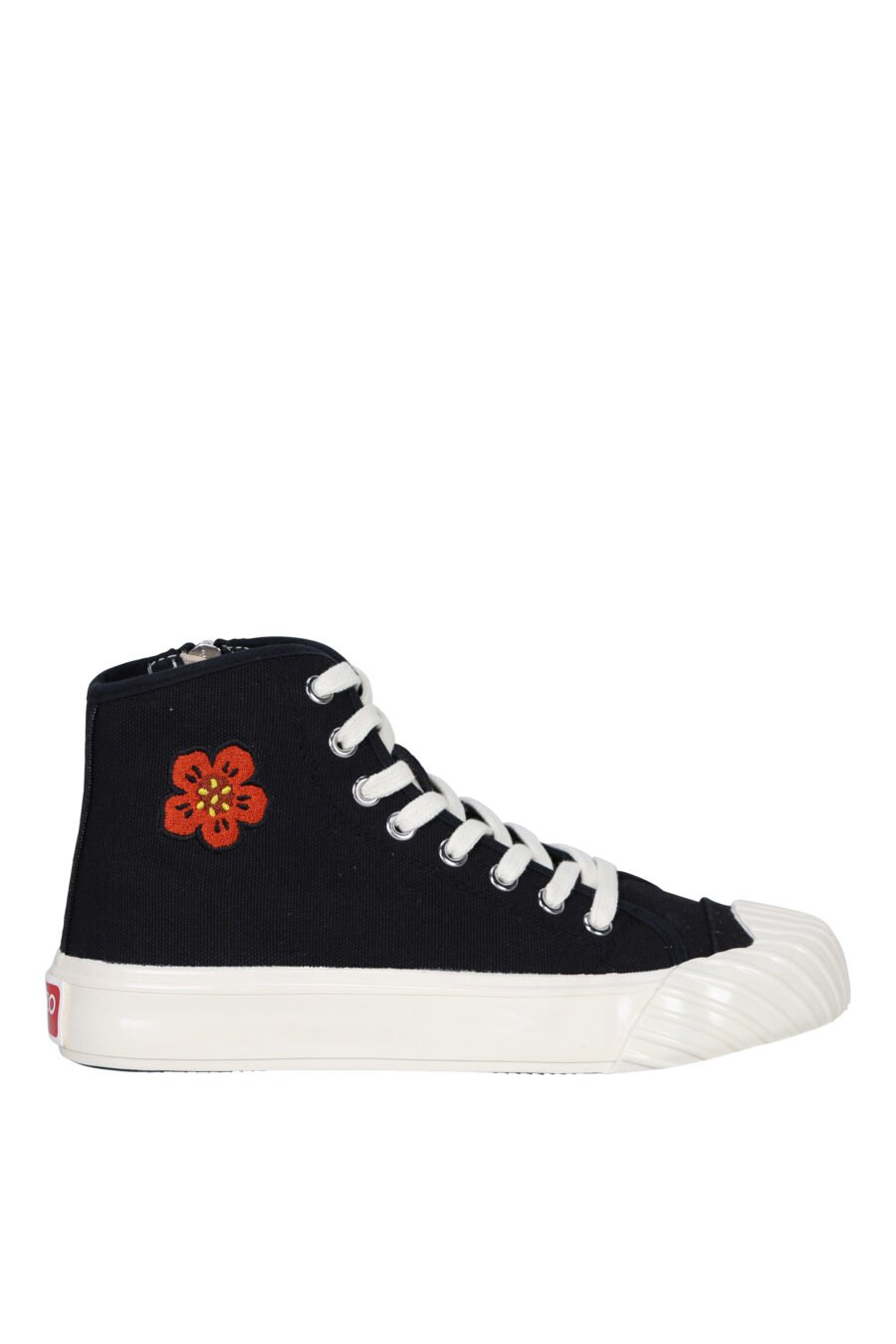 Zapatillas negras altas "kenzo school" con logo "boke flower" - 3612230423640