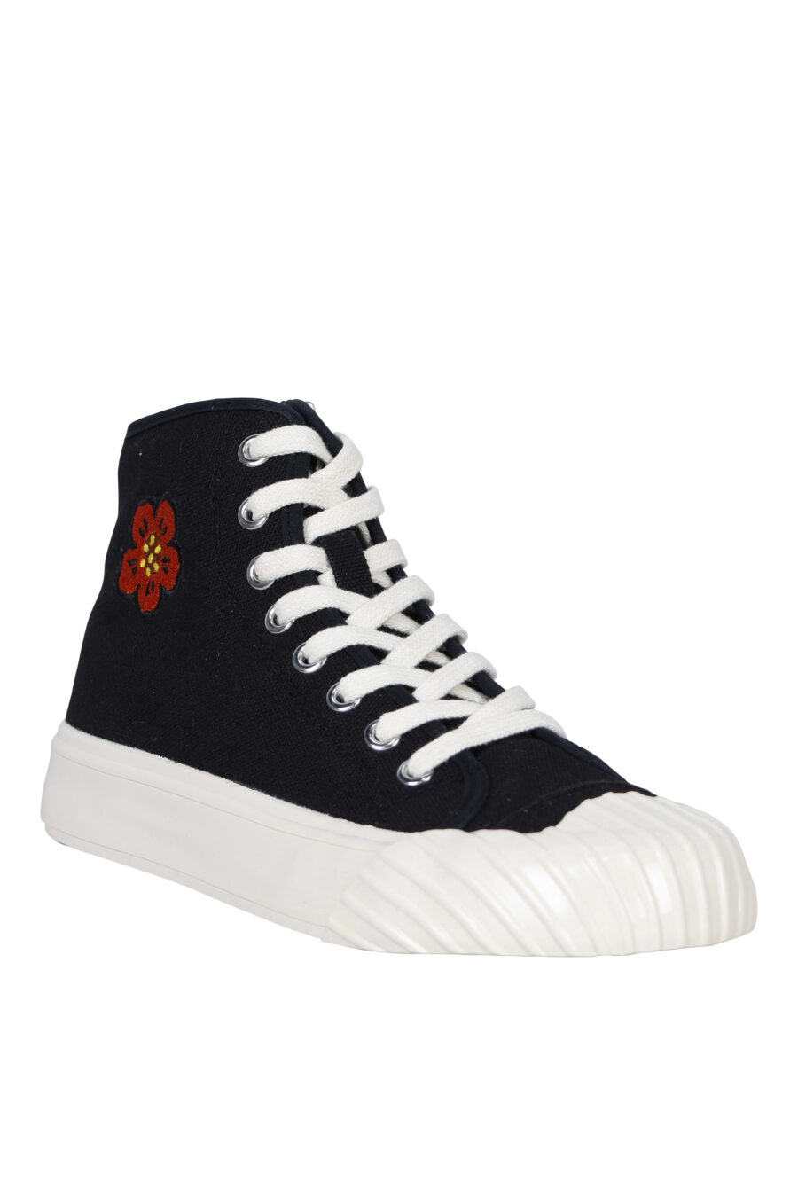 Zapatillas negras altas "kenzo school" con logo "boke flower" - 3612230423640 1