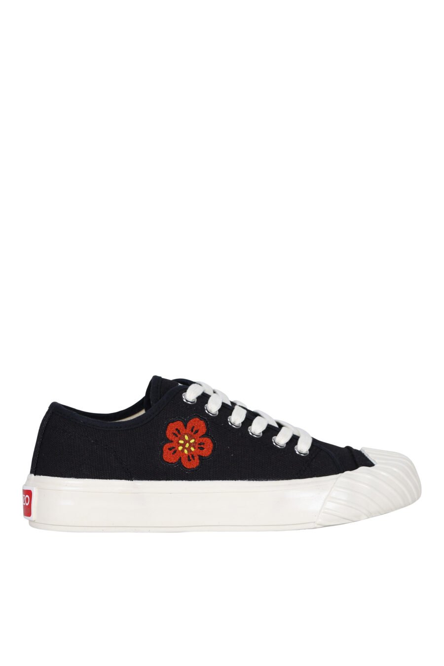 Zapatillas negras"kenzo school" con logo "boke flower" - 3612230436114