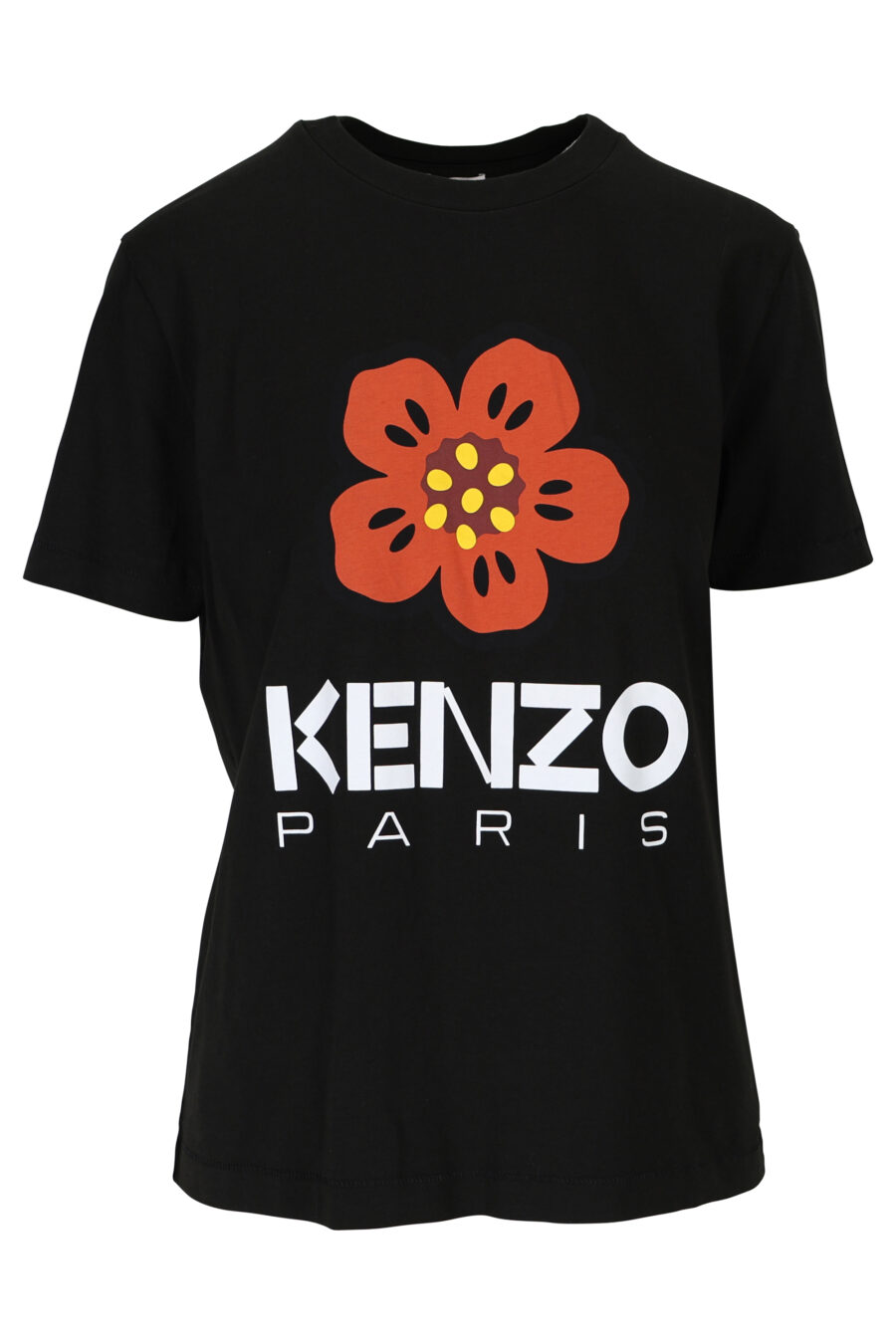 Camiseta negra con maxilogo "boke flower" - 3612230483170