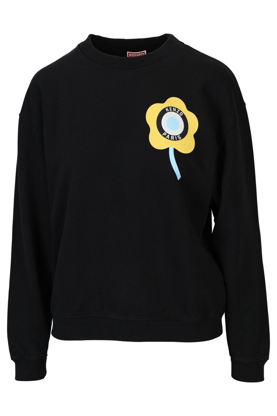 Schwarzes Sweatshirt mit gelbem "kenzo target" Logo - 3612230510432