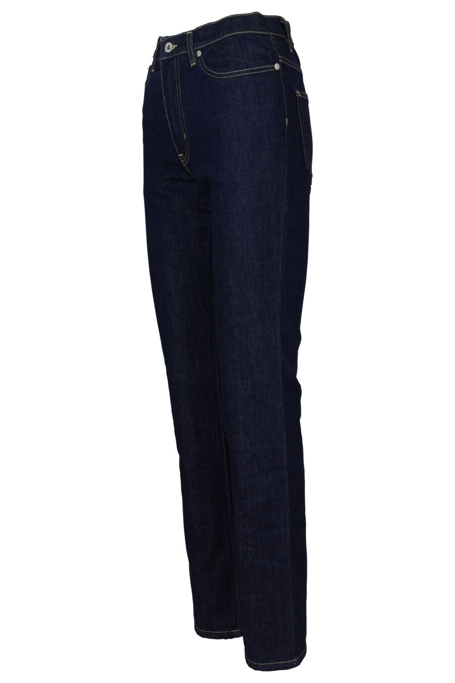 Pantalón vaquero azul oscuro recto con minilogo "kenzo paris" - 3612230511927 1