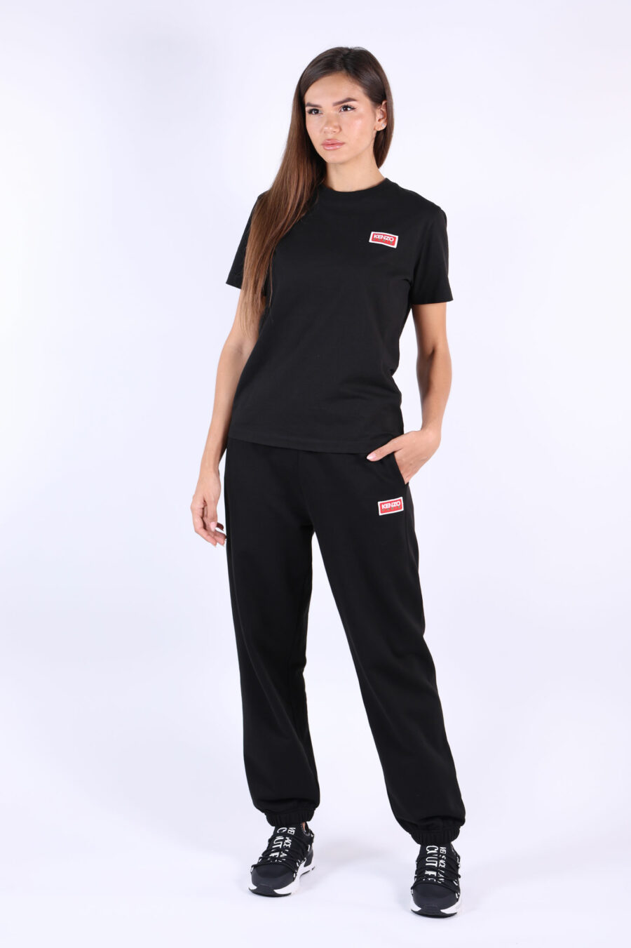 Camiseta negra "oversize" con logo "kenzo paris" - 3612230514959 3