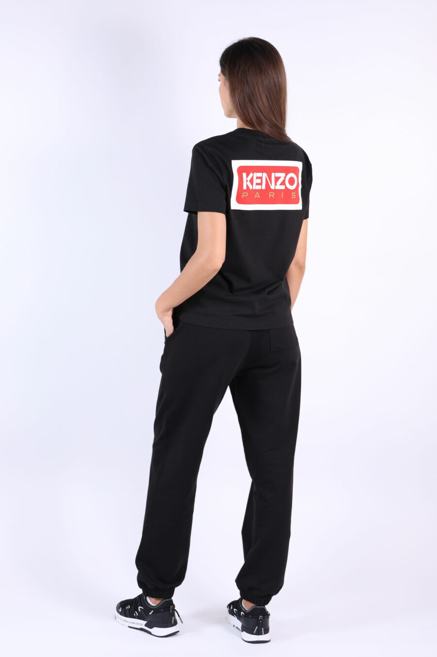 T-shirt preta de tamanho grande com o logótipo "kenzo paris" - 3612230514959 4