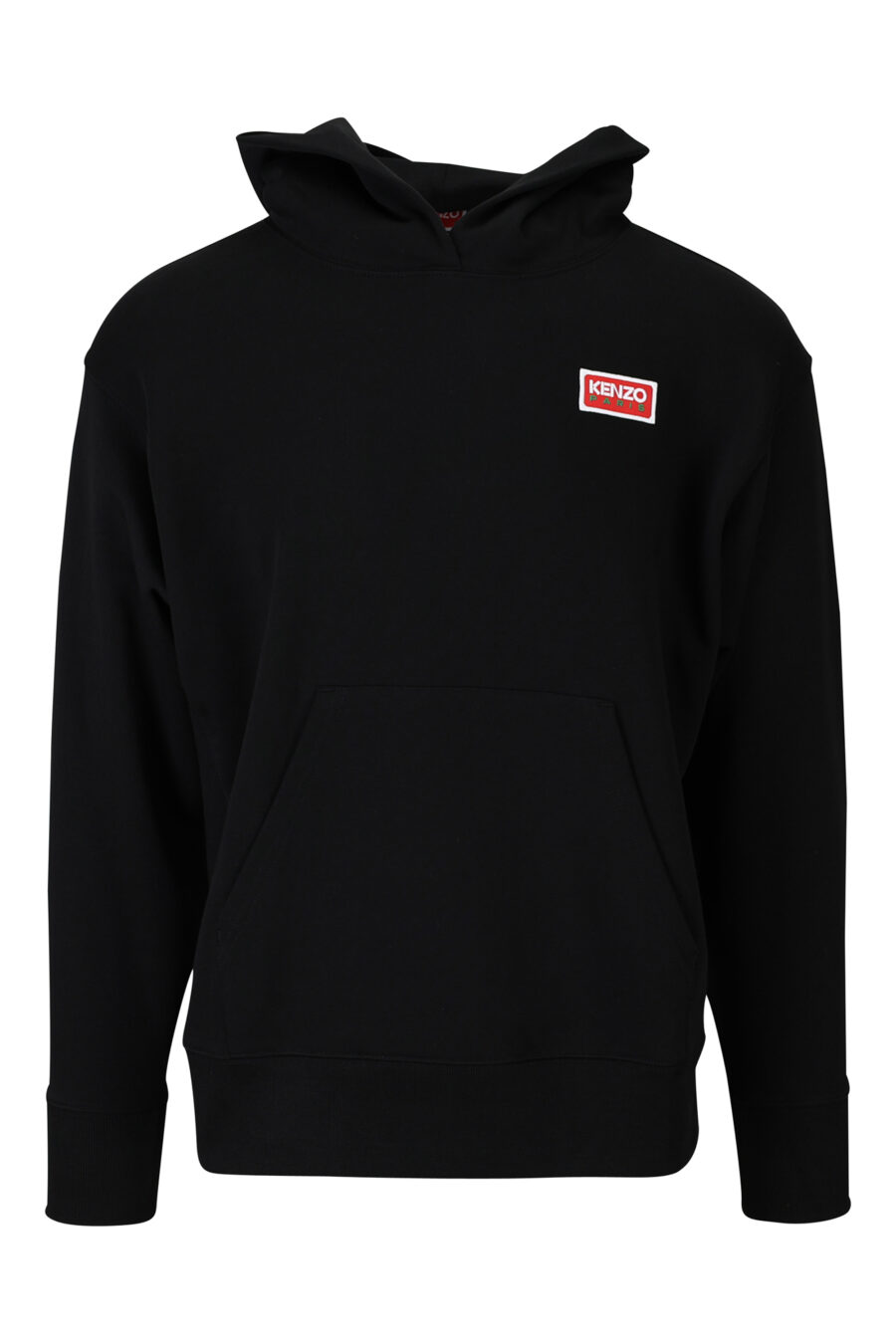Oversize black hooded sweatshirt with "kenzo paris" logo - 3612230515673