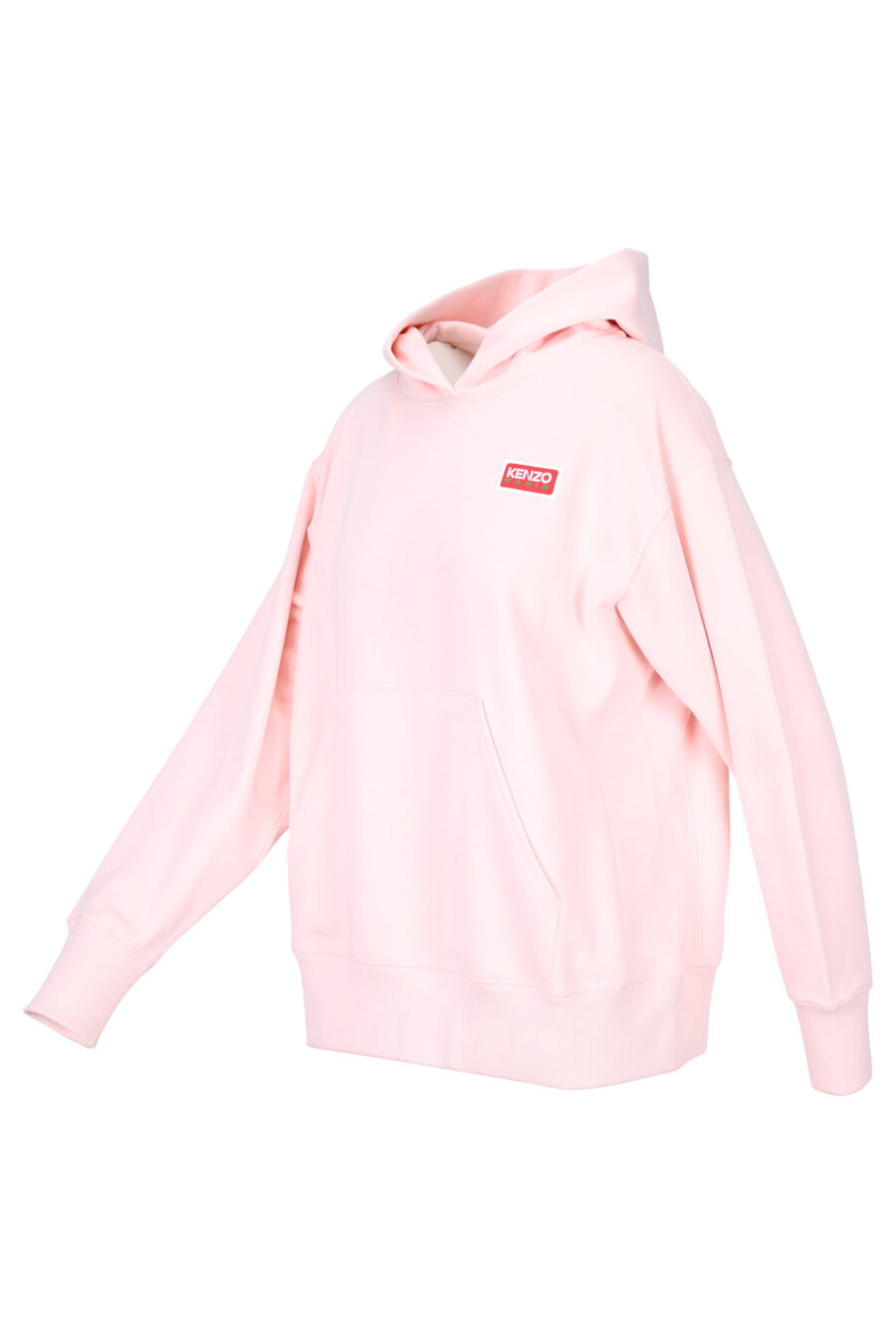 Sudadera "oversize" rosa con capucha y logo "kenzo paris" - 3612230515734 1