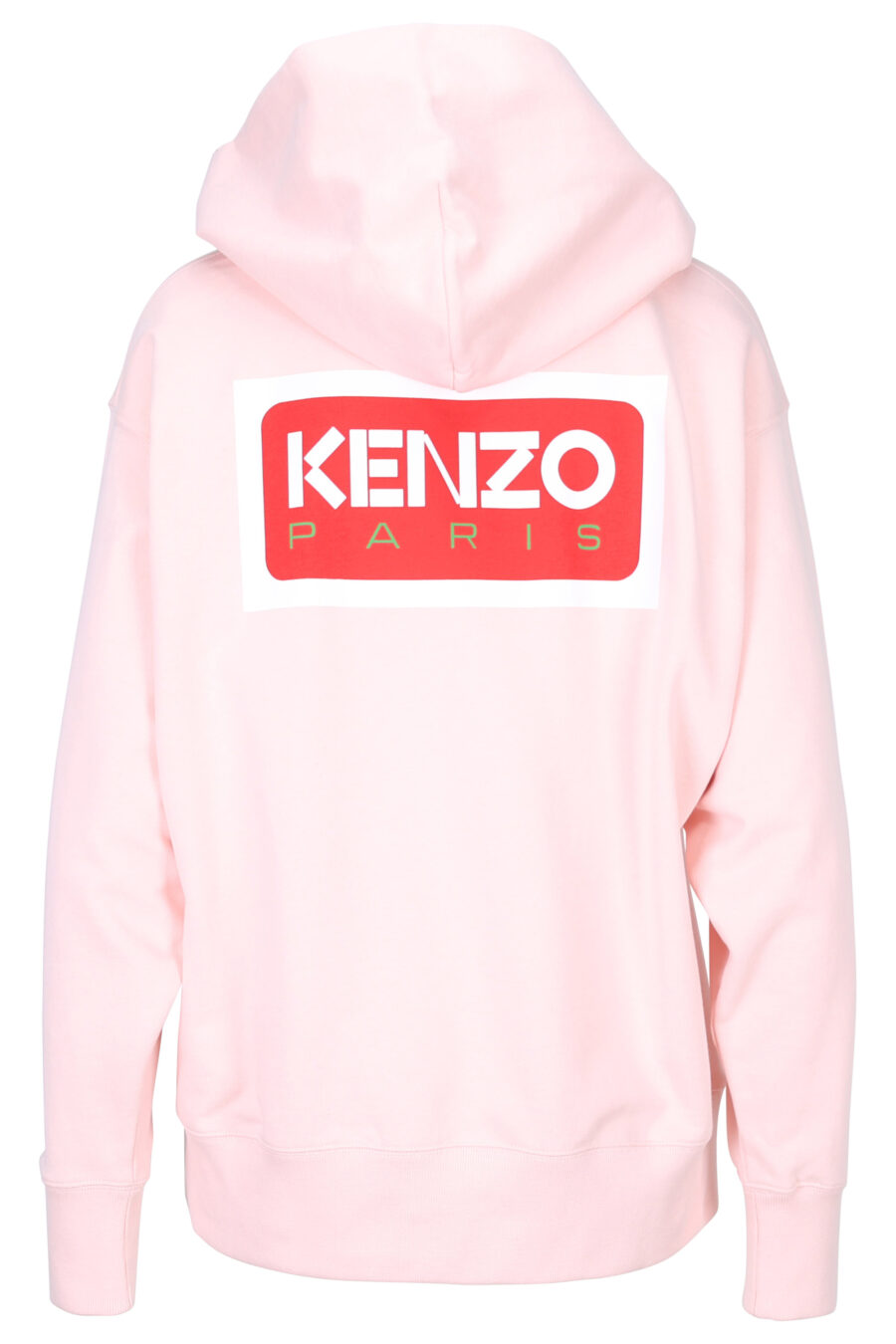 Sudadera "oversize" rosa con capucha y logo "kenzo paris" - 3612230515734 2
