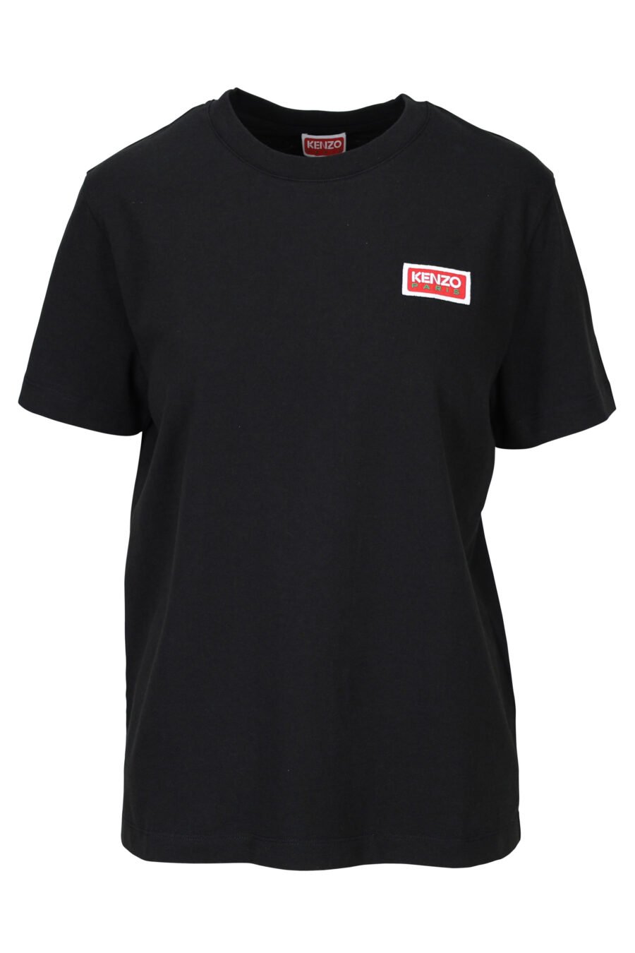 Camiseta negra "oversize" con logo "kenzo paris" - 3612230520769