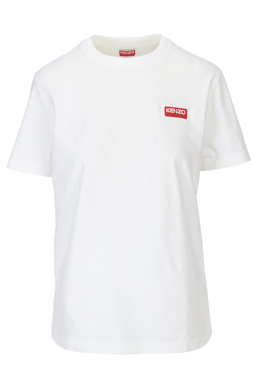 T-shirt branca oversize com logótipo "kenzo paris" - 3612230520875