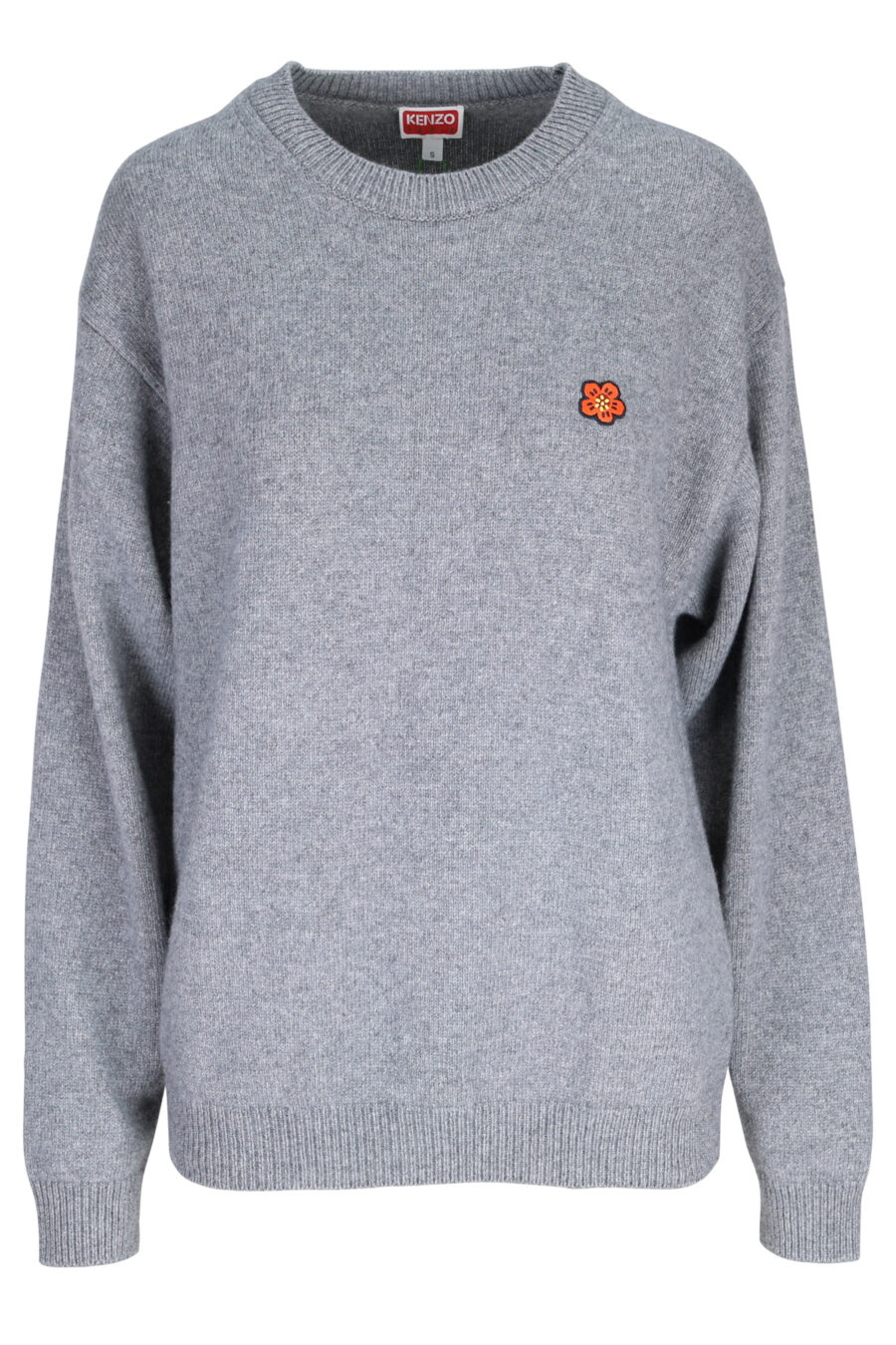 Grey jumper with mini-logo "bokeflower" - 3612230532519