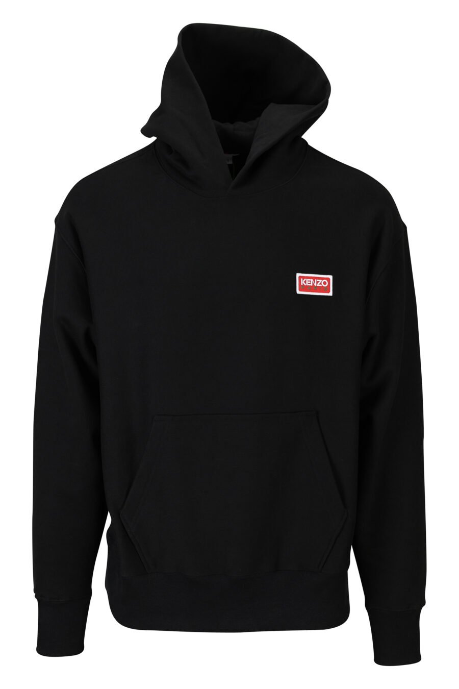 Black sweatshirt with hood and maxilogo "Kenzo Paris" on the back - 3612230537422