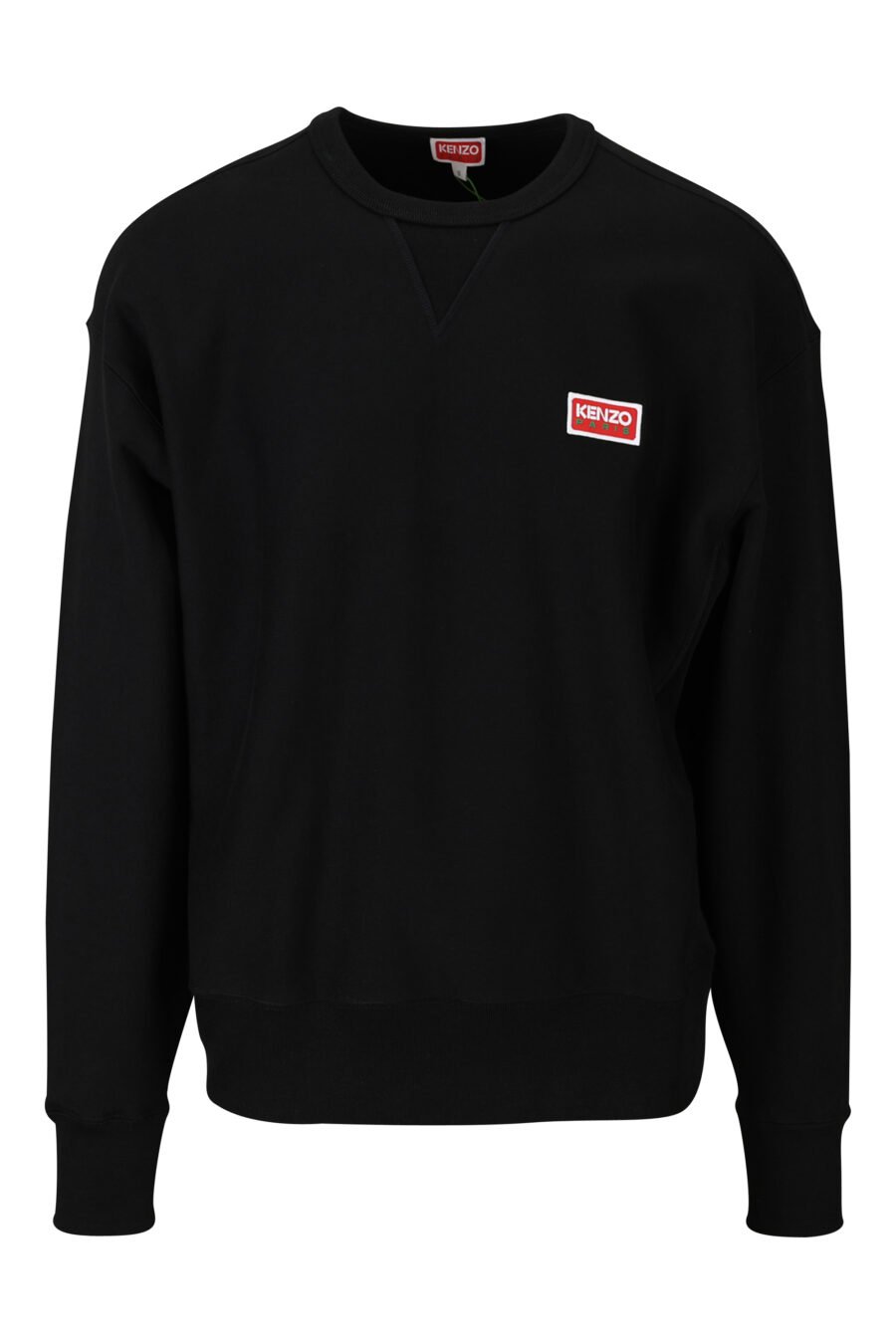 Schwarzes Sweatshirt in Übergröße mit Mini-Logo "kenzo paris" - 3612230537675