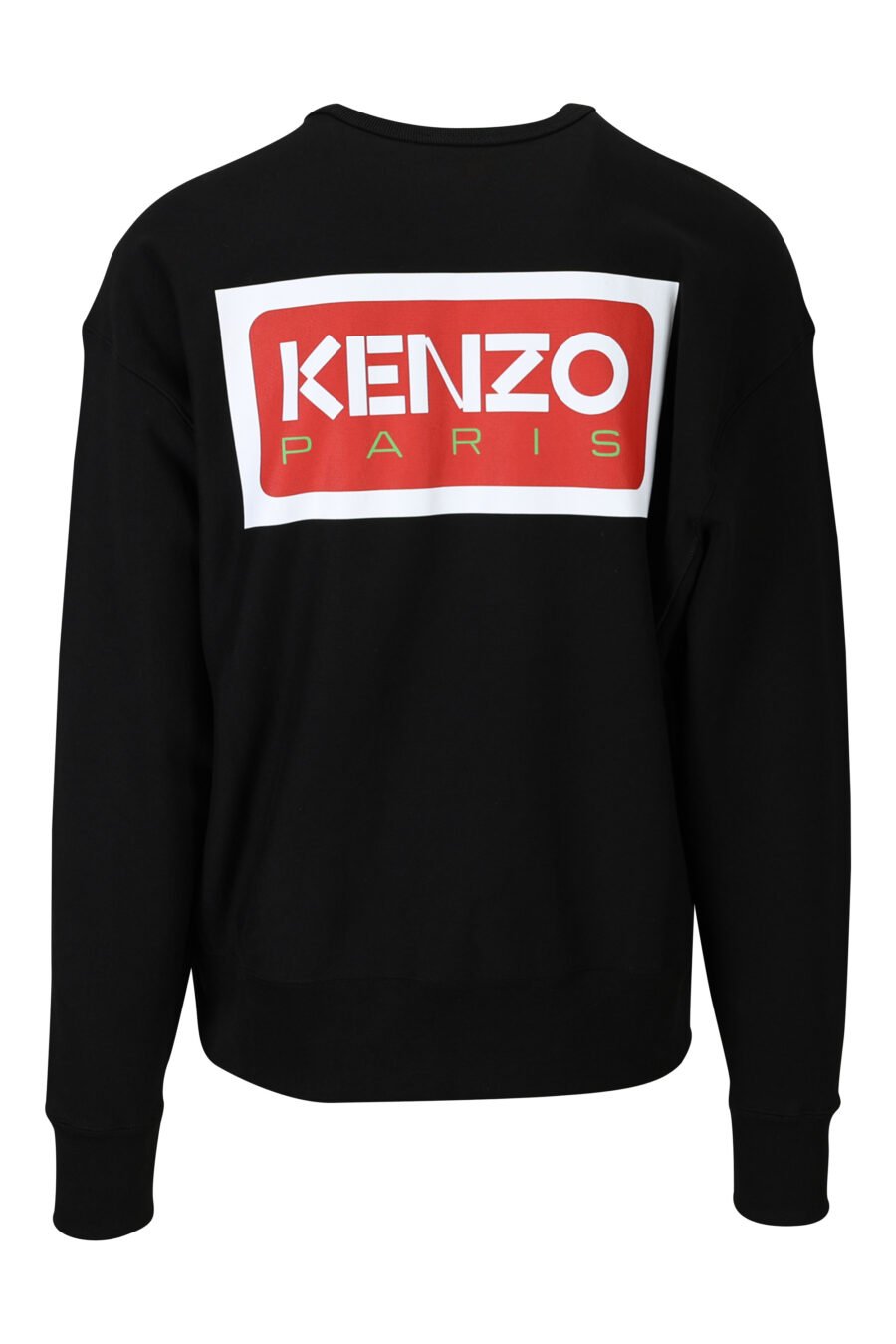 Sweatshirt preta de tamanho grande com mini logótipo "kenzo paris" - 3612230537675 1