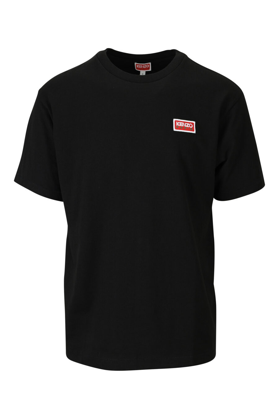 T-shirt preta com o logótipo pequeno "kenzo paris" - 3612230542990