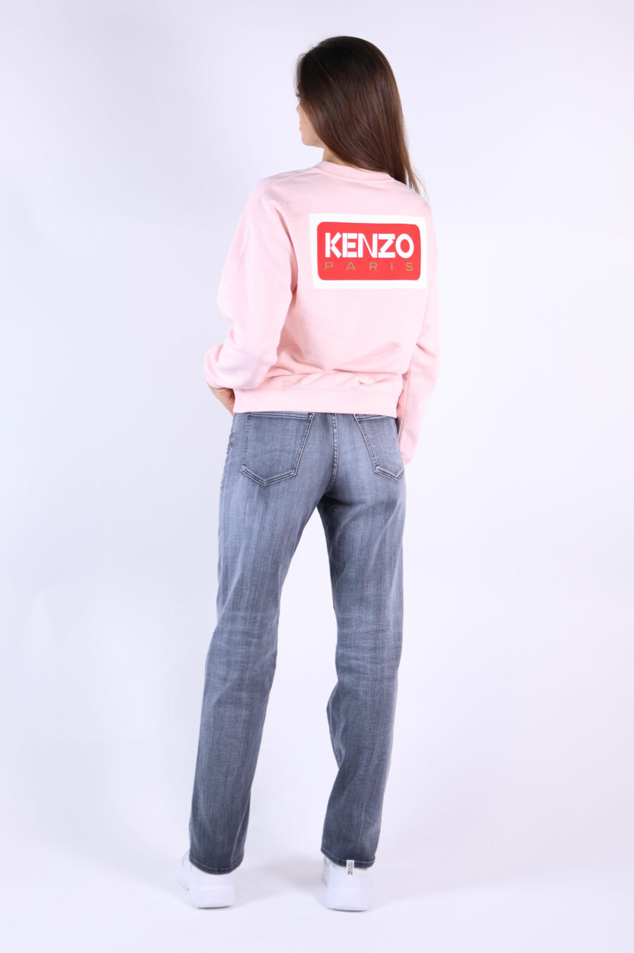 Camisola cor-de-rosa com maxilogo "kenzo paris" nas costas - 361223054662201682