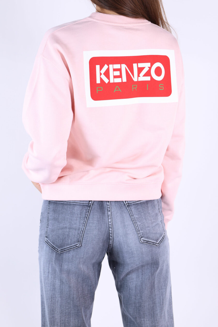 Sudadera rosa con maxilogo "kenzo paris" en espalda - 361223054662201685
