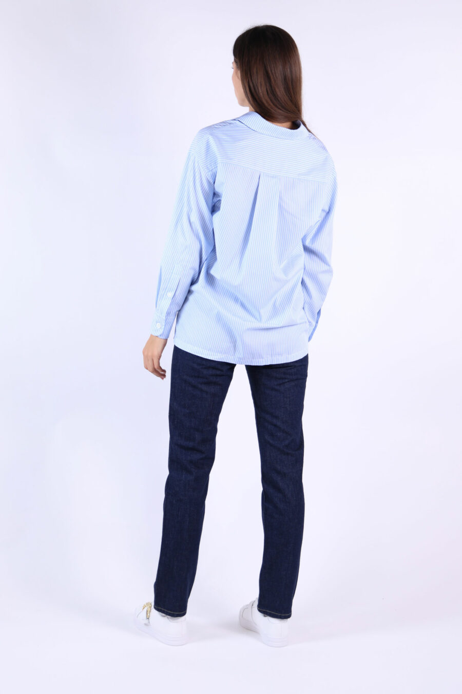 Sky blue shirt with mini-logo "boke flower" - 361223054662201708