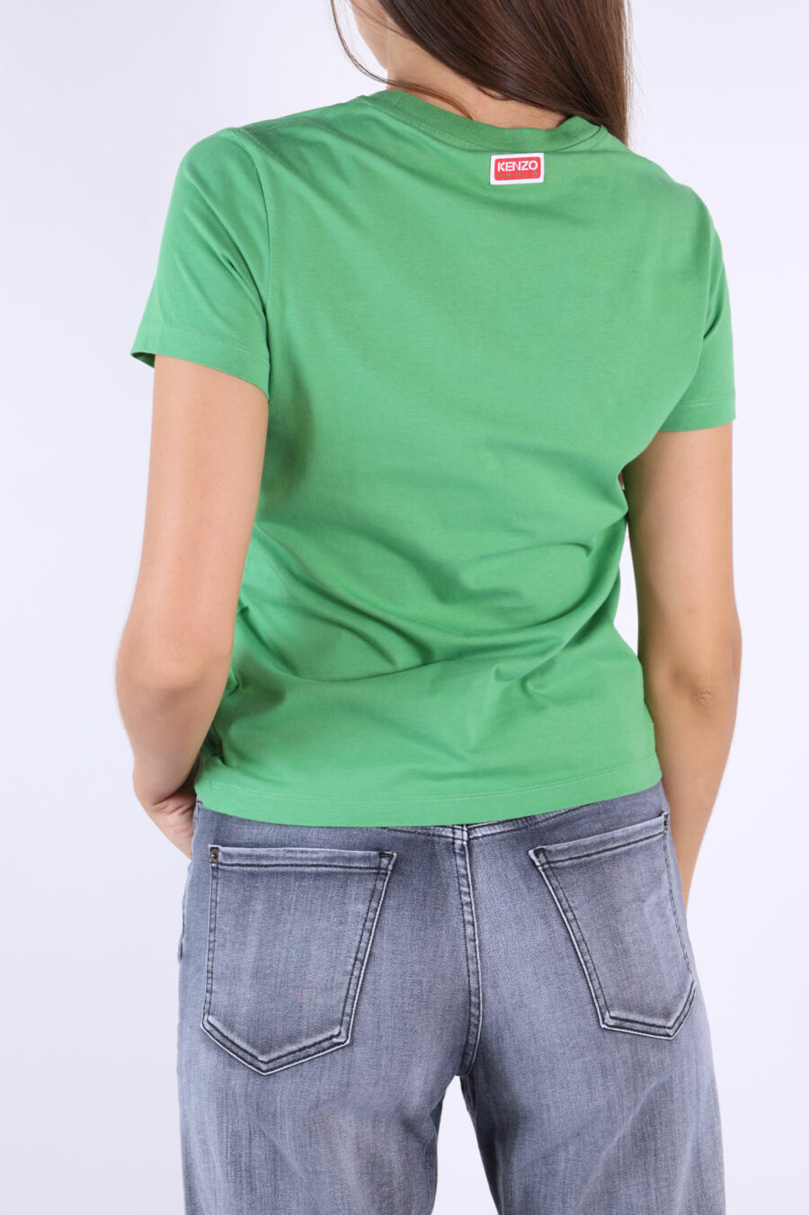 T-shirt verde com o logótipo "tigre" bordado - 361223054662201997