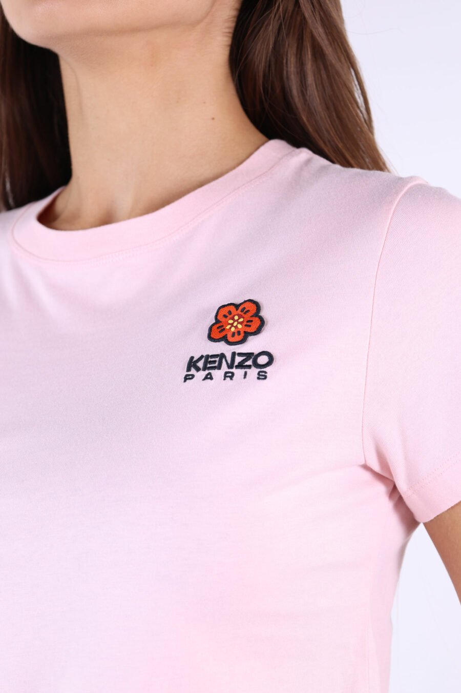 T-shirt rose avec mini logo "boke flower" - 361223054662202000