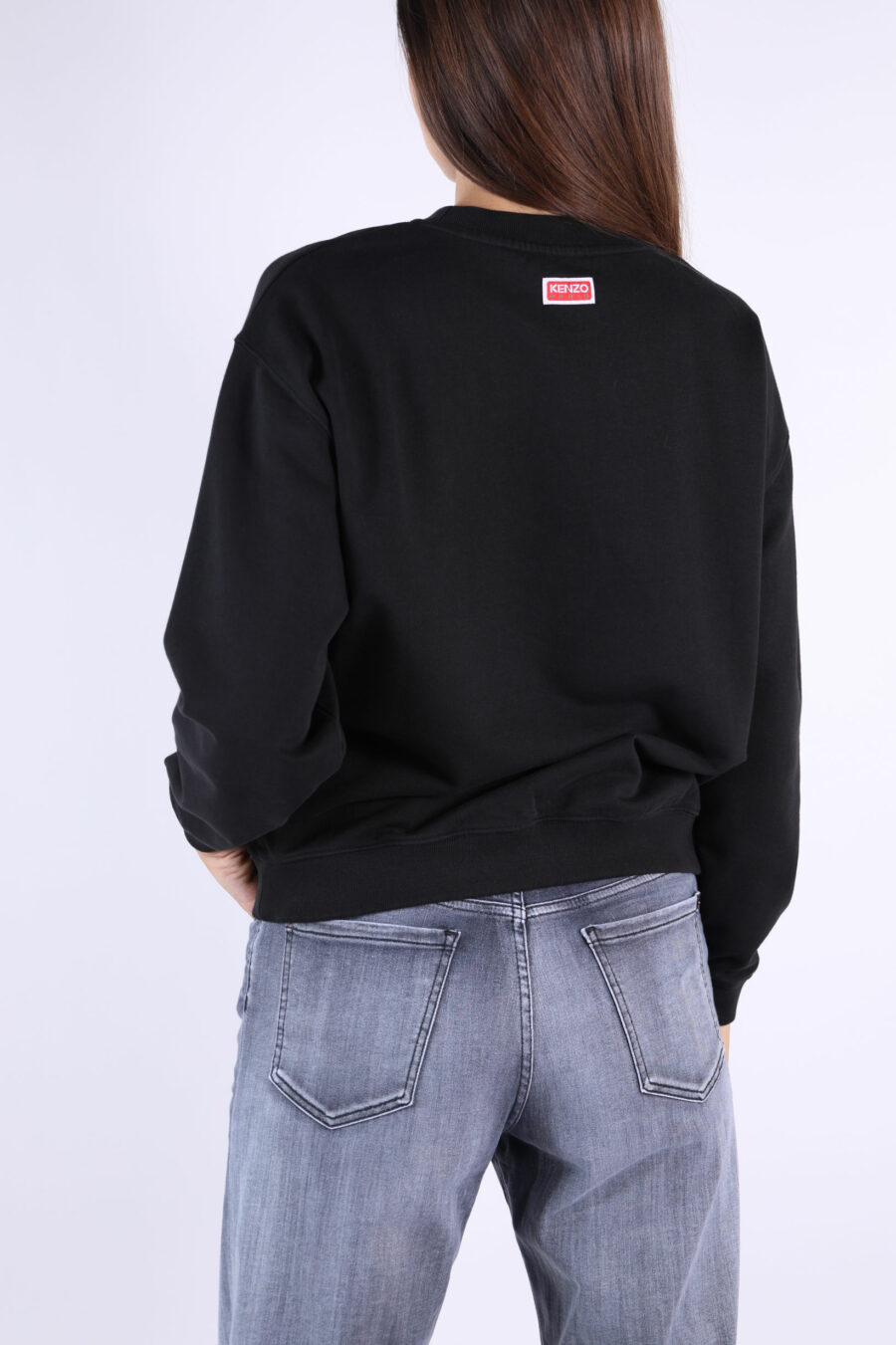 Schwarzes Sweatshirt mit gelbem "kenzo target" Logo - 361223054662202013
