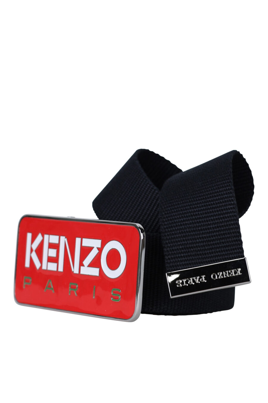 Cinto preto com fivela vermelha com o logótipo "kenzo paris" - 3612230547339 1