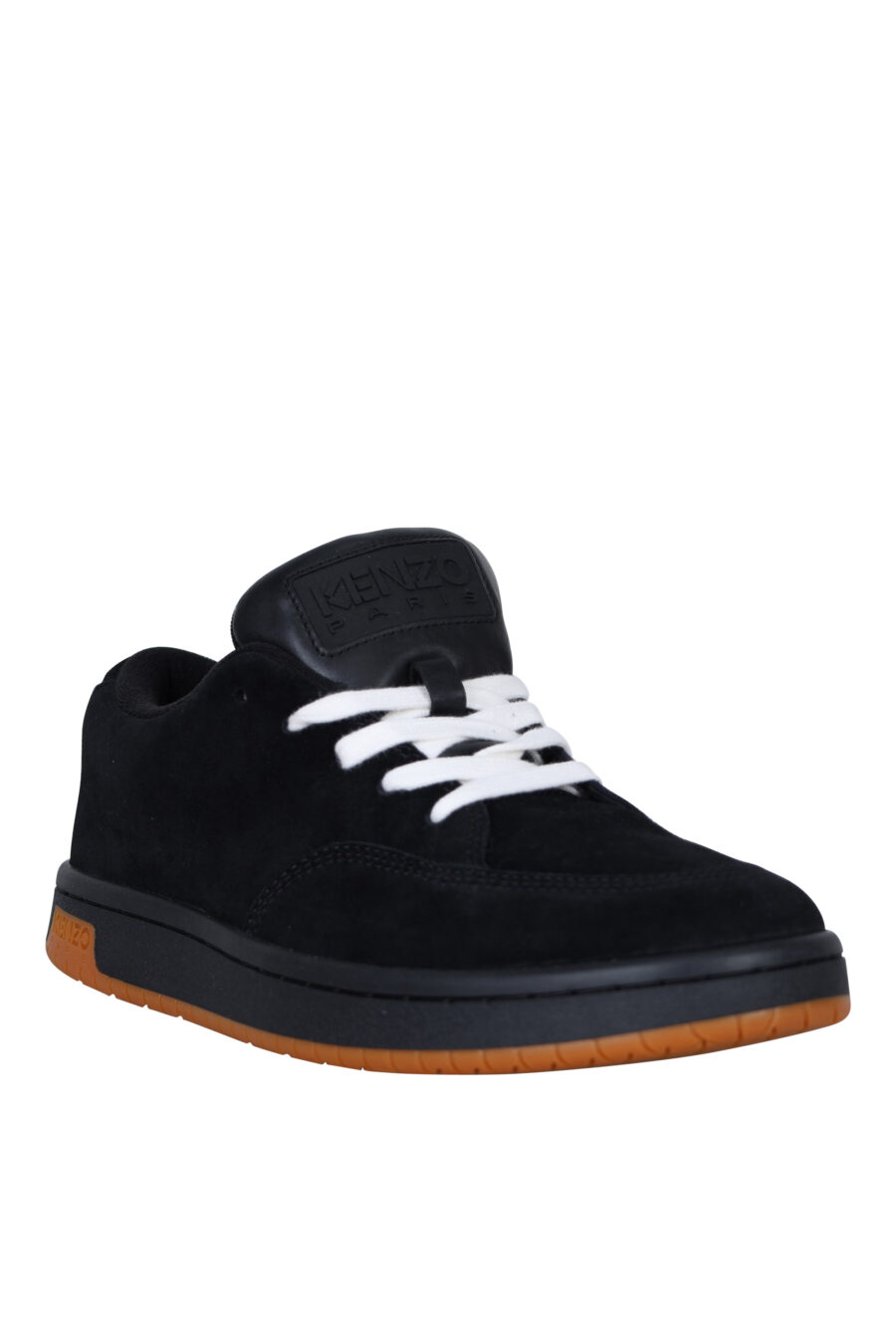 Zapatillas negras "kenzo dome" con minilogo y suela marrón - 3612230549111 1