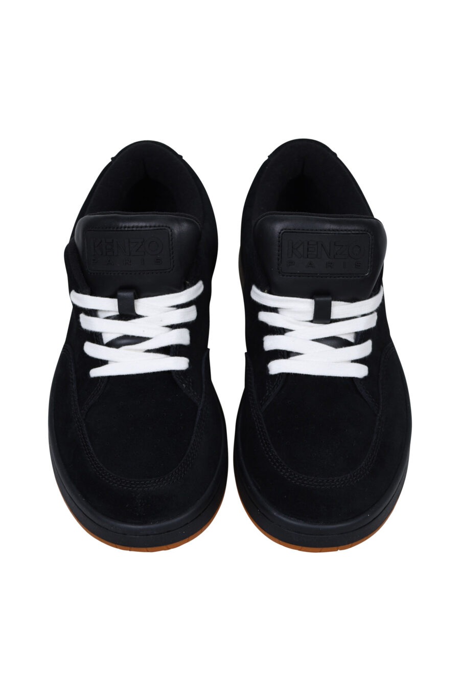 Zapatillas negras "kenzo dome" con minilogo y suela marrón - 3612230549111 4