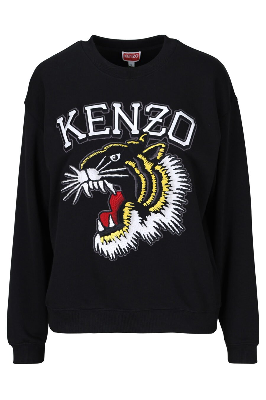 Black sweatshirt with embroidered "tiger" logo - 3612230551978