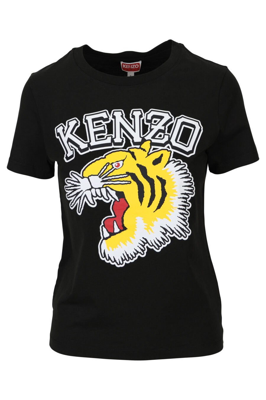 T-shirt preta com o logótipo "tigre" bordado - 3612230552487